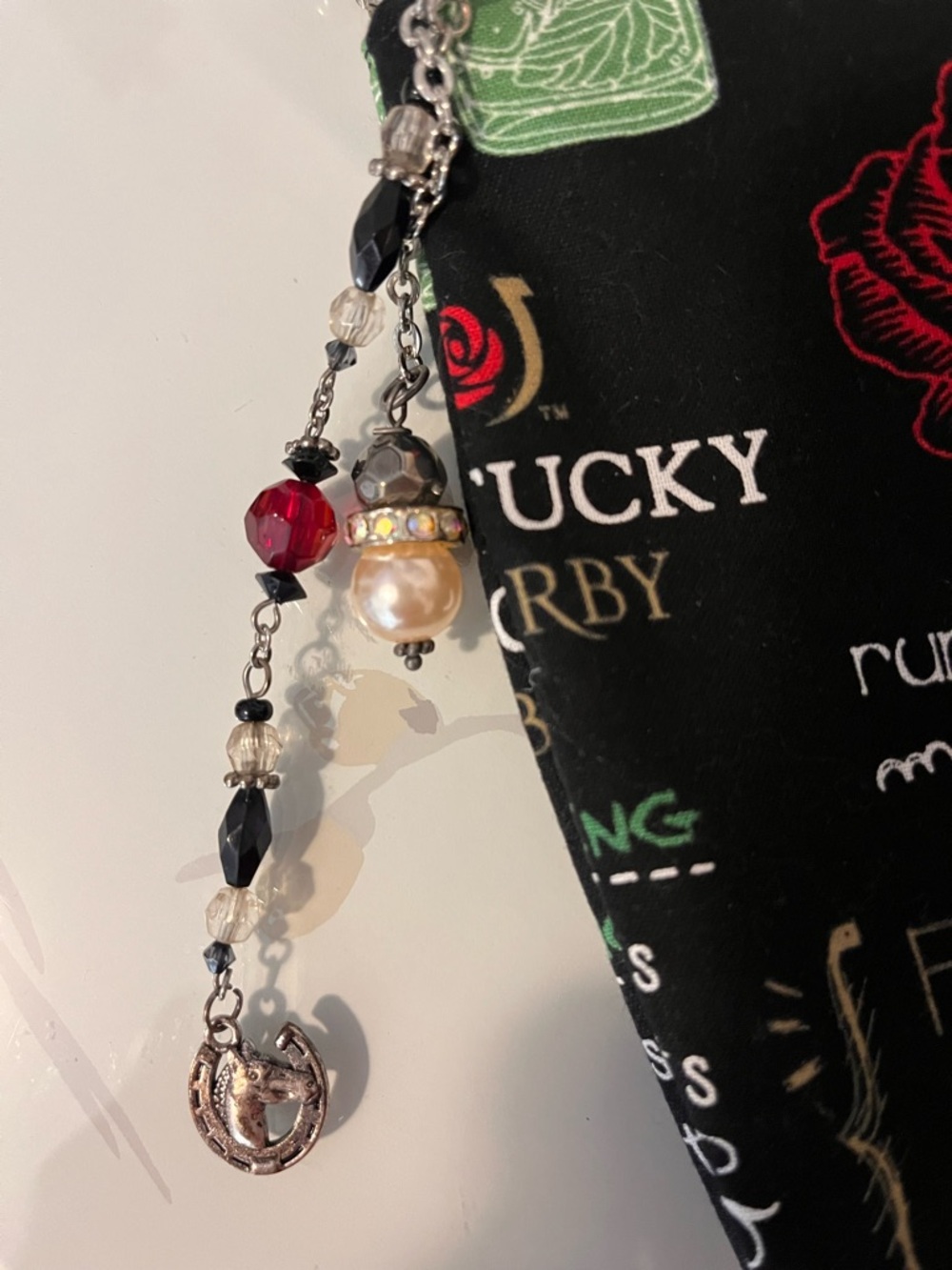 Kentucky Derby Crossbody Bag in Black with Charms - Picture 6 of 7